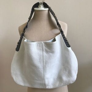 Nordstrom Tylie genuine leather white studded bag
